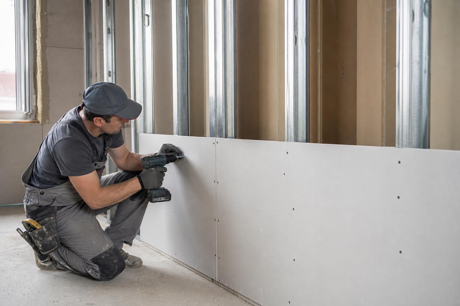 Installazione pannelli in cartongesso